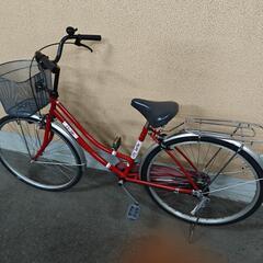 26インチ赤い自転車 