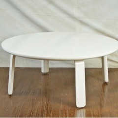 丸型　直径85cm幅　個性的デザイン　丸テーブル ホワイト
