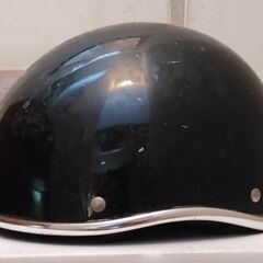 ヘルメット 半キャップ タンデム 黒色