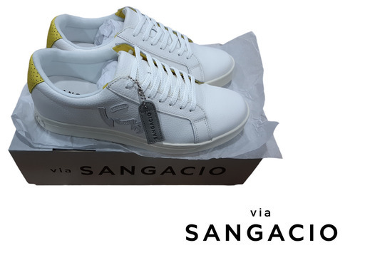 限定866足 via SANGACIO SG8 WHITE/YELLOW 27㎝