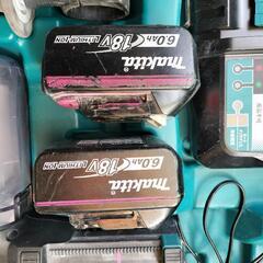 マキタ 充電式ハンマードリル 集塵機 ,バッテリー6.0ah 2台,ケース付