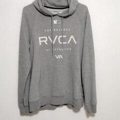 【ネット決済・配送可】RVCA ルーカ ロゴ パーカー M グレ...