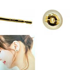 ハート  ダイヤモンド 計0.07×2ct ピアス K18ゴールド 18金 0.7g レディース【中古】【真子質店】【NN】【KK】