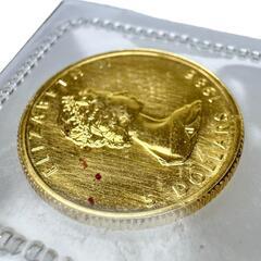 メイプルリーフ金貨 1/10oz エリザベス2世 1986年 コイン K24ゴールド ユニセックス【中古】【真子質店】【BL】【MaTx】