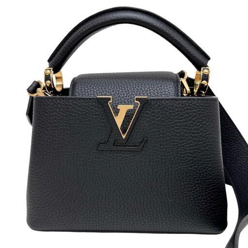 【LOUIS VUITTON/ルイ・ヴィトン】 カプシーヌMINI/カプシーヌミニ M56071 2WAYバッグ ハンドバッグ ショルダーバッグ レザー/トリヨン ブラック/ゴールド金具 レディース【中古】【真子質店】【BL】【Moxxx】