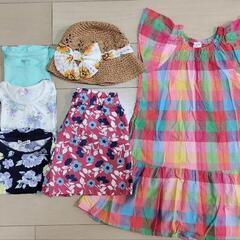 130女の子　夏服、帽子