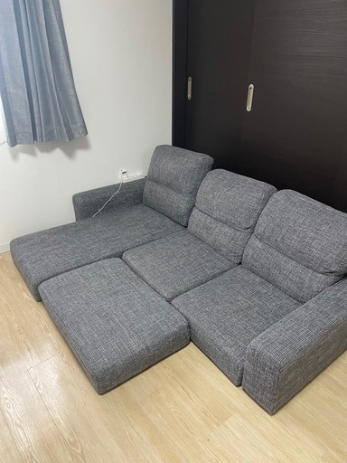 元値57000円⭐︎引き取り限定！オットマン付きローソファー