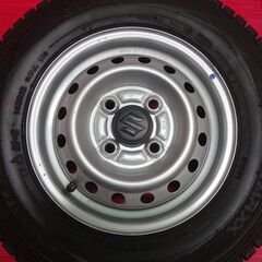 スズキ エブリィ純正12インチホイール 4本 4J 4H 100 DUNLOP WINTER MAXX 145R12 6PR LT スタッドレスタイヤ キャリィ 軽トラ 軽バン