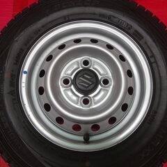 スズキ エブリィ純正12インチホイール 4本 4J 4H 100 DUNLOP WINTER MAXX 145R12 6PR LT スタッドレスタイヤ キャリィ 軽トラ 軽バン