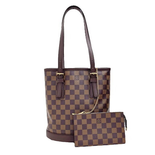 【LOUIS VUITTON/ルイ・ヴィトン】 マレ ダミエ N42240  ハンドバッグ PVC/レザー ブラウン レディース【中古】【真子質店】【BL】【MiMix】