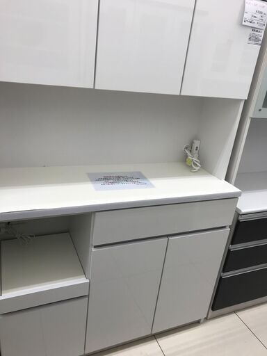 ★ジモティ割あり★  レンジボード ホワイト H180×D45×W115 クリーニング済み HJ2800
