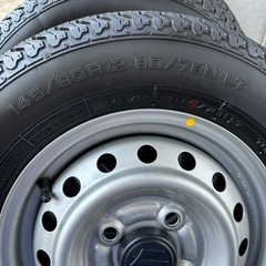 新品同様　軽トラ　タイヤ　スズキ　キャリィ純正タイヤホイールセット4本　
