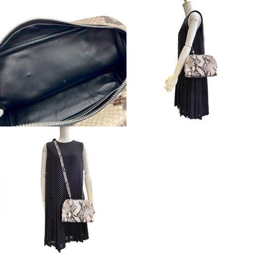 LOEWE/ロエベ】 アマソナ23 2way ハンドバッグ パイソン ベージュ系