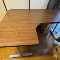 【ネット決済】ニトリ　テーブル　プレフェL型天板+脚　幅140cm