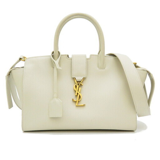 【SAINT LAURENT/サンローラン】 ダウンダウン 2WAY ハンドバッグ レザー ホワイト レディース【中古】【真子質店】【BL】【IMaMaI】