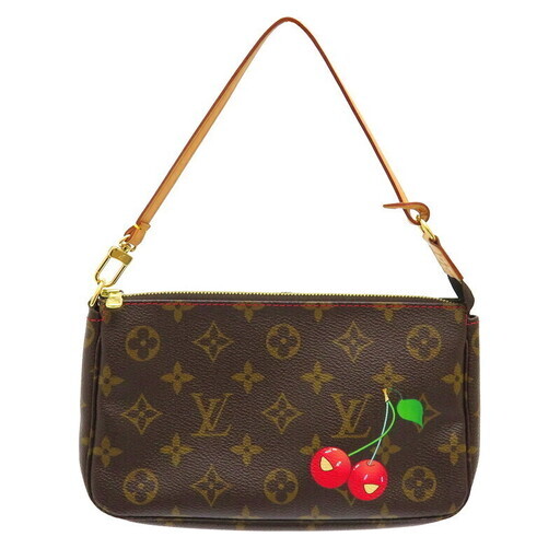【LOUIS VUITTON/ルイ・ヴィトン】 ポシェット アクセソワール モノグラム チェリー M95008 ハンドバッグ ブラウン レディース【中古】【真子質店】【BL】【IMaMaI】