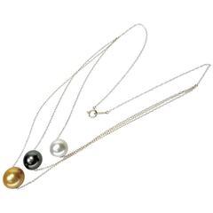白蝶真珠(ホワイト/ゴールド) 10.9/12.0mm 黒蝶真珠 11.1mm 