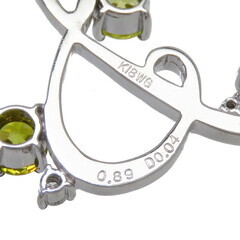 イニシャルS スフェーン 計0.89ct ダイヤモンド 計0.04ct ペンダント 