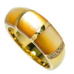 13号 シェル ダイヤモンド 計0.09ct リング・指輪 K18ゴールド 18金 