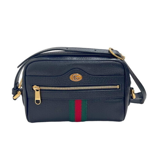 【GUCCI/グッチ】 517350 オフィディア ミニバッグ ショルダーバッグ レザー ブラック レディース【中古】【真子質店】【BL】【MiIS】