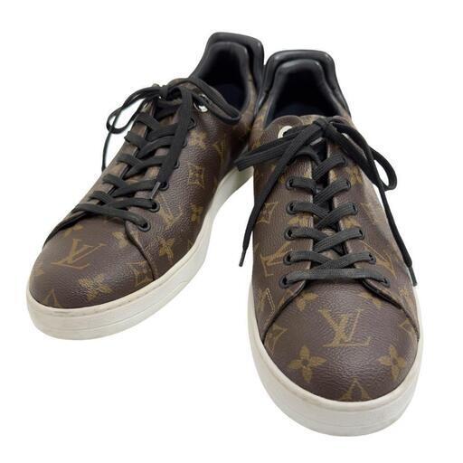 【LOUIS VUITTON/ルイ・ヴィトン】 フロントローライン　ローカットスニーカー スニーカー モノグラムキャンバス ブラウン メンズ【中古】【真子質店】【GD】【MaMoK】