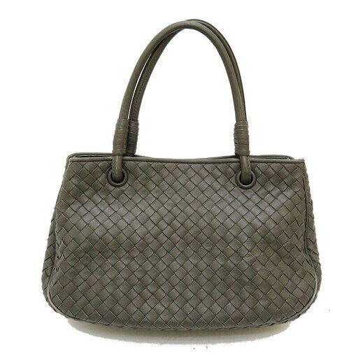 【BOTTEGAVENETA/ボッテガヴェネタ】 イントレチャート ハンドバッグ レザー グレー レディース【中古】【真子質店】【GD】【DIMi】