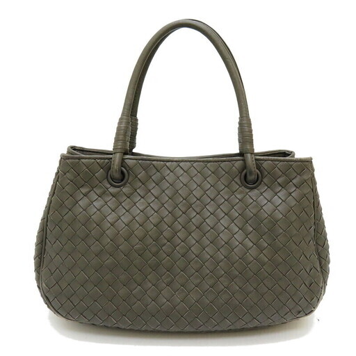 【BOTTEGAVENETA/ボッテガヴェネタ】 イントレチャート ハンドバッグ レザー グレー レディース【中古】【真子質店】【GD】【DIMi】