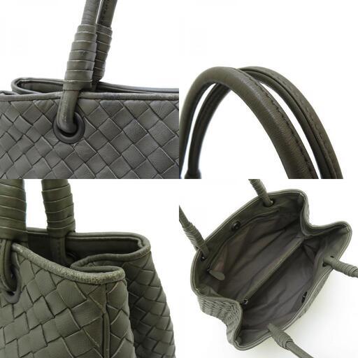 【BOTTEGAVENETA/ボッテガヴェネタ】 イントレチャート ハンドバッグ レザー グレー レディース【中古】【真子質店】【GD】【DIMi】