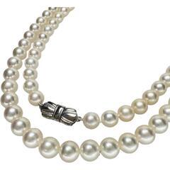 MIKIMOTO/ミキモト】 アコヤ真珠/パール7.0〜7.5mm ネックレス K18WG 