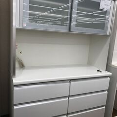 ★ジモティ割あり★ 松田家具 食器棚 ホワイト H179×W11...