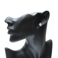 スタッド アコヤ真珠 7.6mm ピアス K14WGホワイトゴールド 14金 1.7g レディース【中古】【真子質店】【NN】【SS】