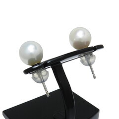 スタッド アコヤ真珠 7.6mm ピアス K14WGホワイトゴールド 14金 1.7g レディース【中古】【真子質店】【NN】【SS】