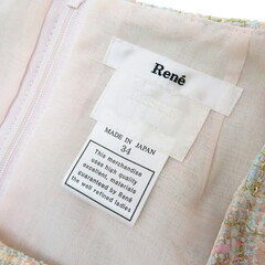 ルネ ツイード ラメ ワンピース コットン/ナイロン/レーヨン/ポリエステル/アクリル/シルク ベージュ レディース【中古】【真子質店】【GD】【Ixx】