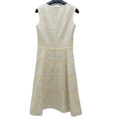 ルネ ツイード ラメ ワンピース コットン/ナイロン/レーヨン/ポリエステル/アクリル/シルク ベージュ レディース【中古】【真子質店】【GD】【Ixx】