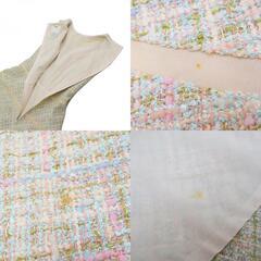 ルネ ツイード ラメ ワンピース コットン/ナイロン/レーヨン/ポリエステル/アクリル/シルク ベージュ レディース【中古】【真子質店】【GD】【Ixx】