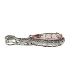 モルガナイト 4.17ct ダイヤモンド 計0.68ct ペンダントトップ K18WG 
