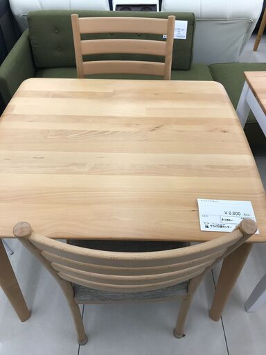 ★ジモティ割あり★  ダイニングテーブルセット 木目調 H70.5×D80.5×W90.5 クリーニング済み HJ2809