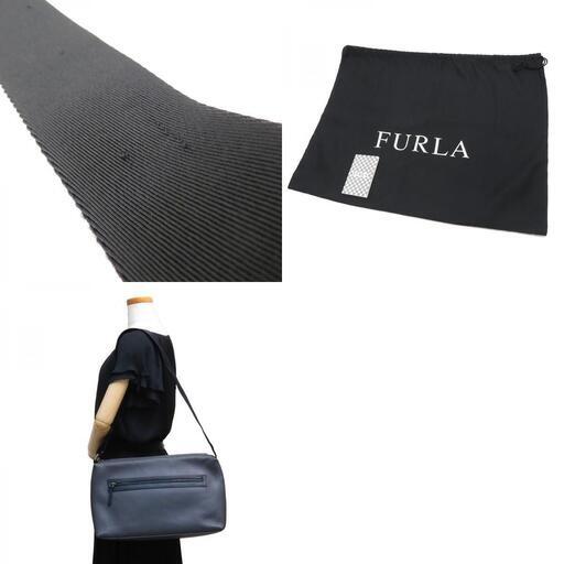 【Furla/フルラ】 ショルダー メッセンジャーバッグ レザー グレー ユニセックス【中古】【真子質店】【NN】【Max】