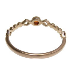 10号 エステール オレンジ石 リング・指輪 K18PGピンクゴールド 18金 1.2g レディース【中古】【真子質店】【NN】【SS】