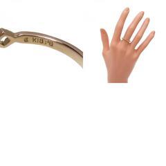 10号 エステール オレンジ石 リング・指輪 K18PGピンクゴールド 18金 1.2g レディース【中古】【真子質店】【NN】【SS】