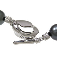 黒蝶真珠 8.4～10.9mm ネックレス シルバー 61.4g 46cm レディース