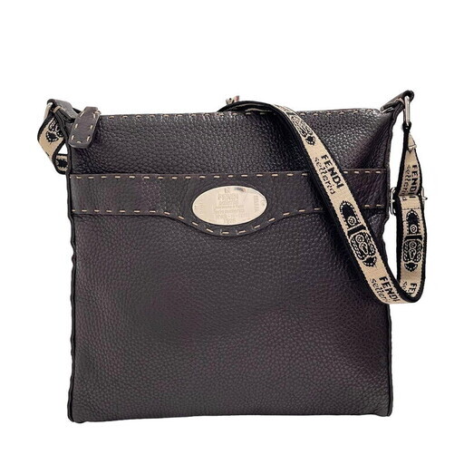 【FENDI/フェンディ】 8BT109 セレリア ショルダーバッグ レザー ブラウン ユニセックス【中古】【真子質店】【GD】【IMix】