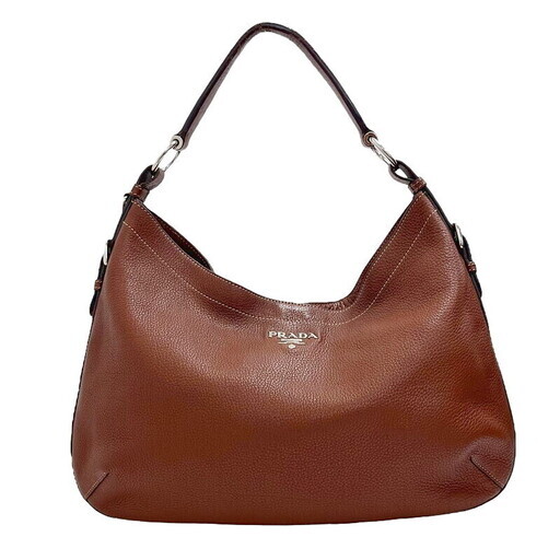【PRADA/プラダ】 ヴィッテロ ワンショルダー ハンドバッグ レザー ブラウン レディース【中古】【真子質店】【GD】【Maxx】