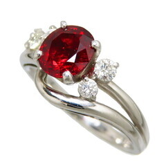 12号 レッドスピネル 1.147ct ダイヤモンド 計0.27ct リング・指輪 