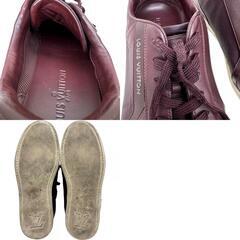 LOUIS VUITTON/ルイ・ヴィトン】 スニーカー レザー/ナイロン ボルドー