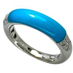 11号【STAR JEWELRY/スタージュエリー】 トルコ石 ダイヤモンド リング・指輪 K18WGホワイトゴールド 18金 5.2g レディース【中古】【真子質店】【NN】【DIMi】