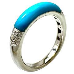 11号【STAR JEWELRY/スタージュエリー】 トルコ石 ダイヤモンド リング 