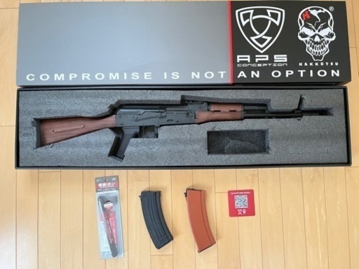 電動ガン \nAPS AK74 リアルウッド BATTLE WORN 電動ブローバック 試射のみ APS-ASK201
