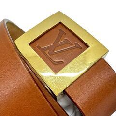 ノマド サンチュール・LVスタンプ M6895Q ベルト レザー/GP ブラウン/ゴールド金具 メンズ【中古】【真子質店】【GD】【IMox】