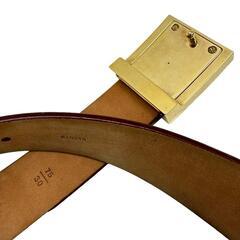 ノマド サンチュール・LVスタンプ M6895Q ベルト レザー/GP ブラウン/ゴールド金具 メンズ【中古】【真子質店】【GD】【IMox】